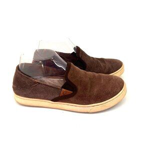 Olukai Womens Pehuea Leather Slip On Convertible Loafer Shoe Size 7.5 Brown